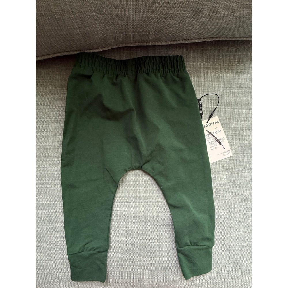 Tiny Tribe Australia Baby Harem Pants Green Joggers 6-9M NWT